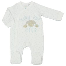 N14763: Baby "Tiny Pup Club" Cotton Sleepsuit (NB-3 Months)